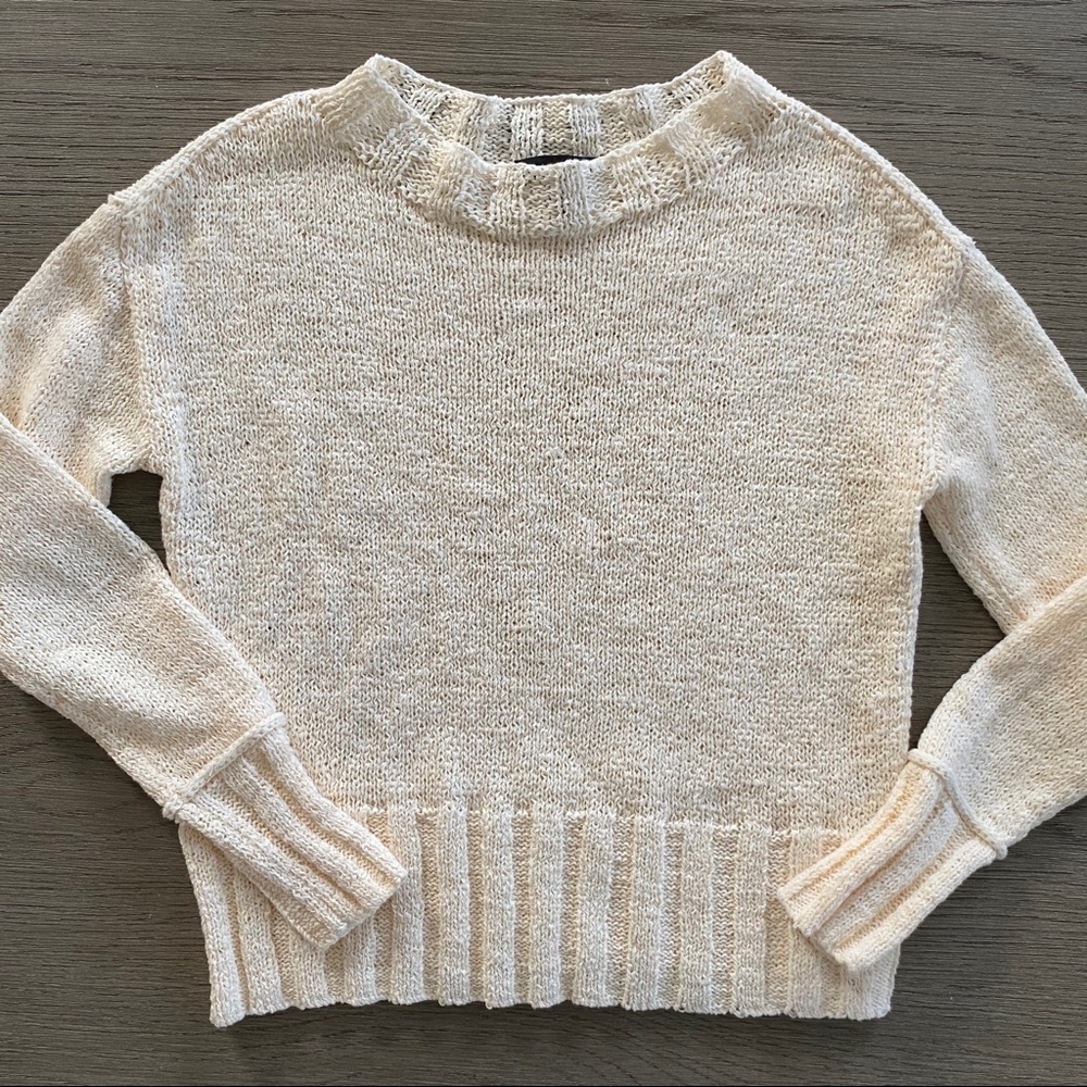 JCrew summer knit Cream sweater